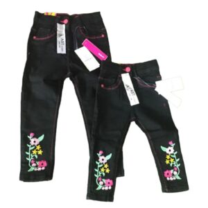Girl's Embroidery Jean Trouser
