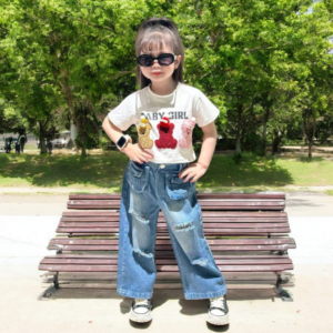 Baby Girl Plush Top & Jeans