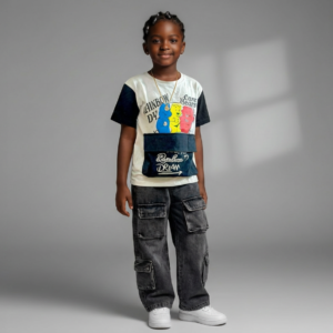 Rainbow Bear Top & Cargo Jean Set