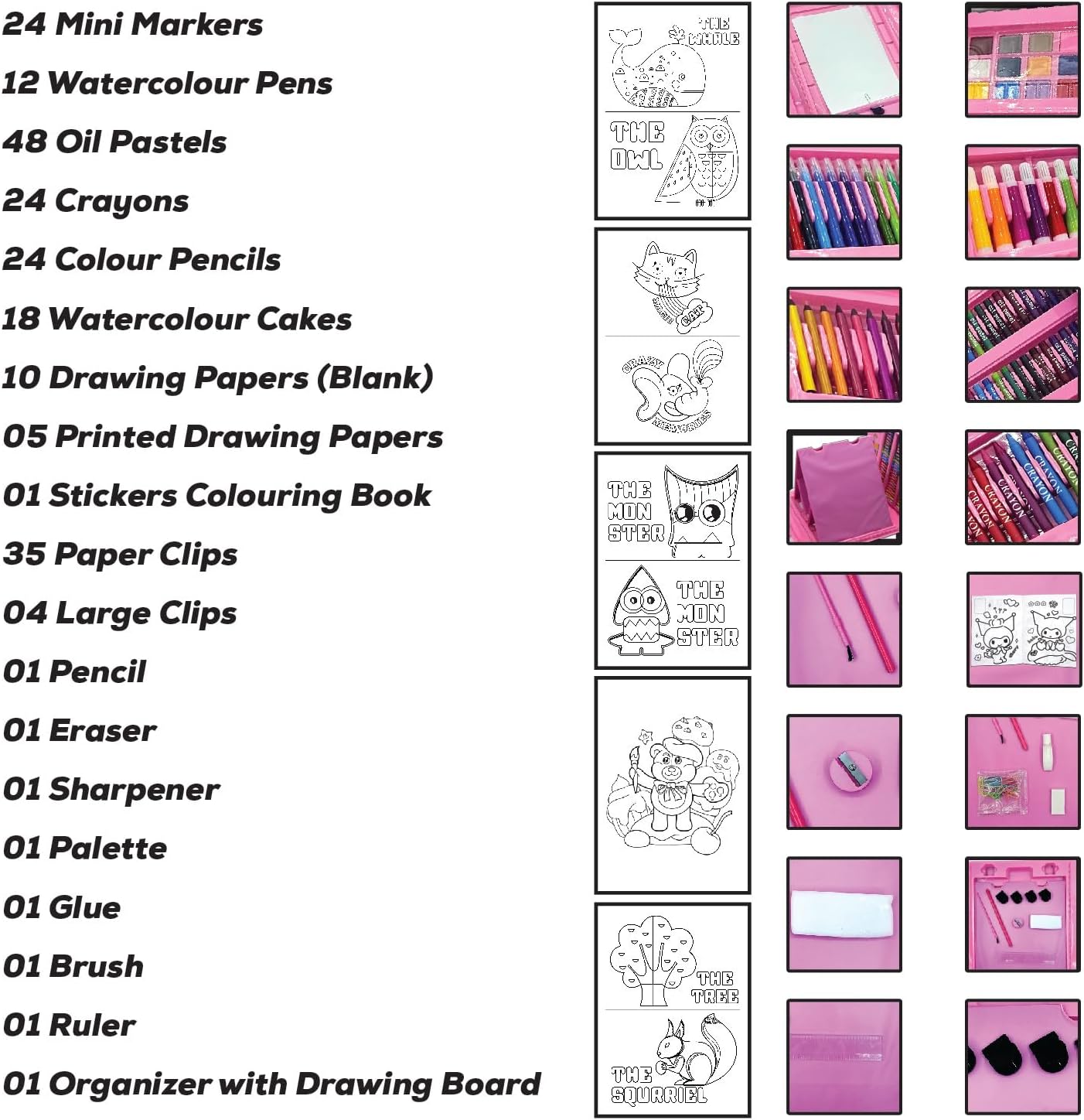 208 Pcs Art Drawing Set4