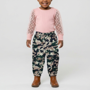 Pink Camo Girl's Set